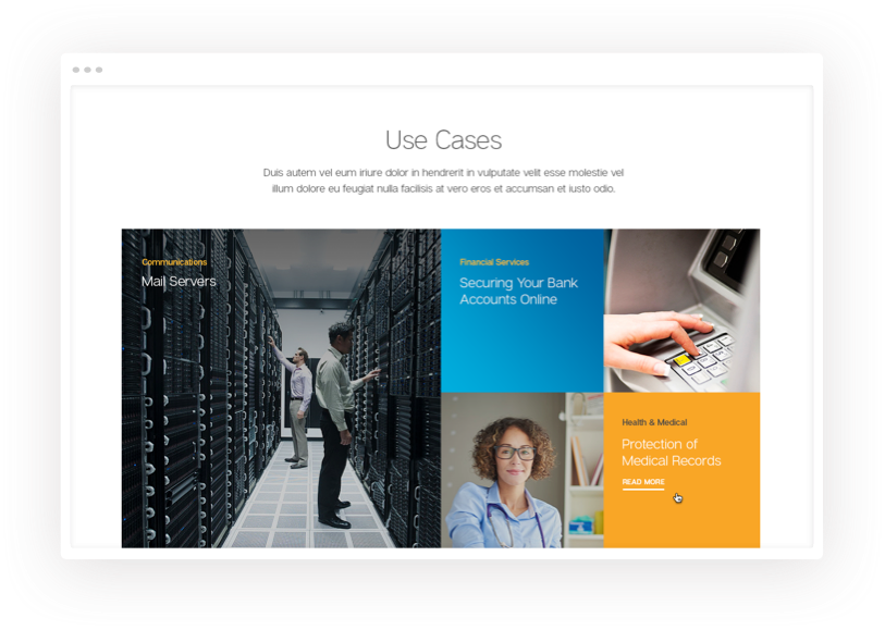 Symantec website screenshot — Use Cases